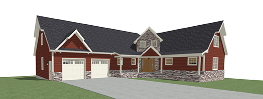 3D image of a custom home