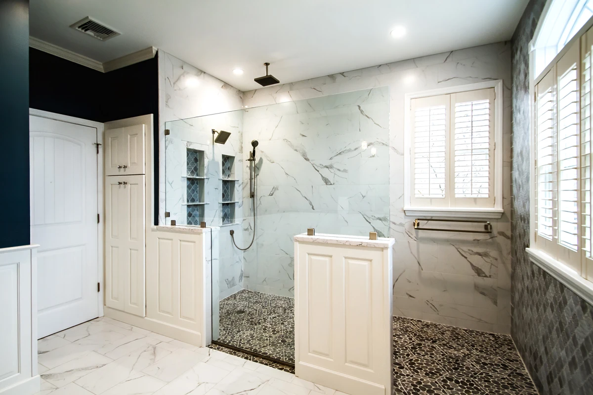 Tub-to-shower conversion in a Clarks Summit, PA bathroom