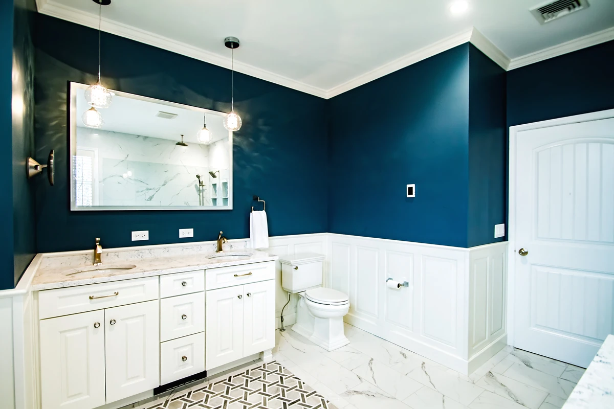 Coastal-palette bathroom remodel in Clarks Summit, PA
