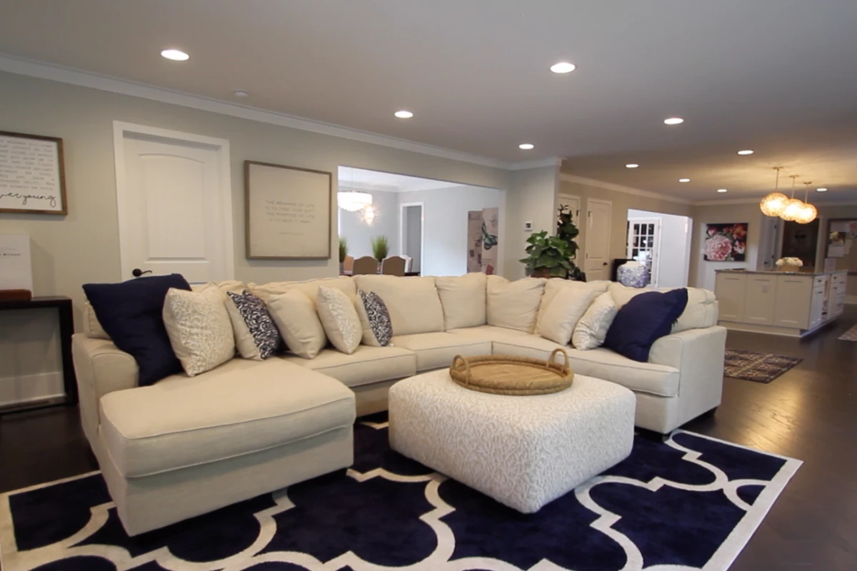 Open main-level living space in a Clarks Summit, PA family home transformation