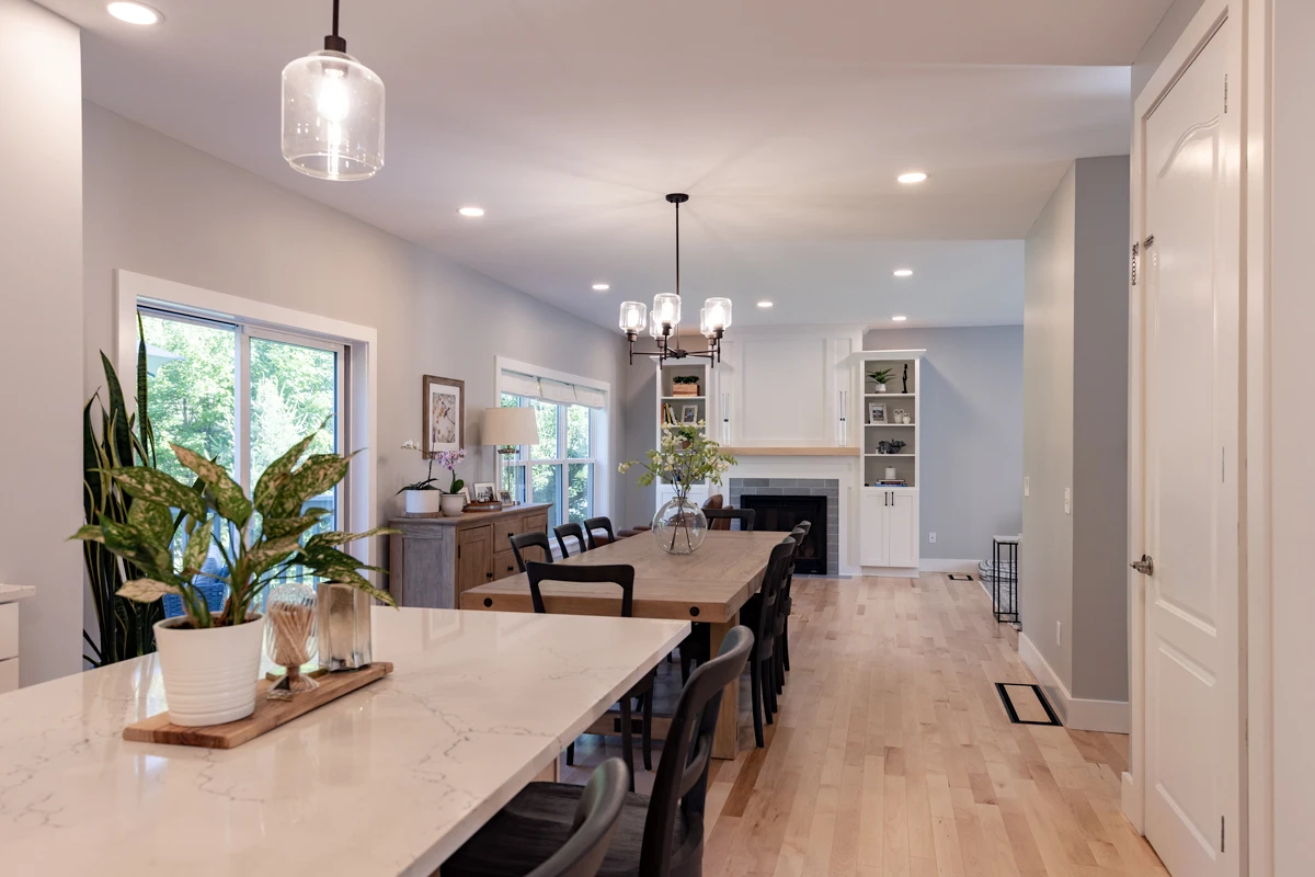 Kitchen with Cambria Colton quartz in a South Abington Township remodel