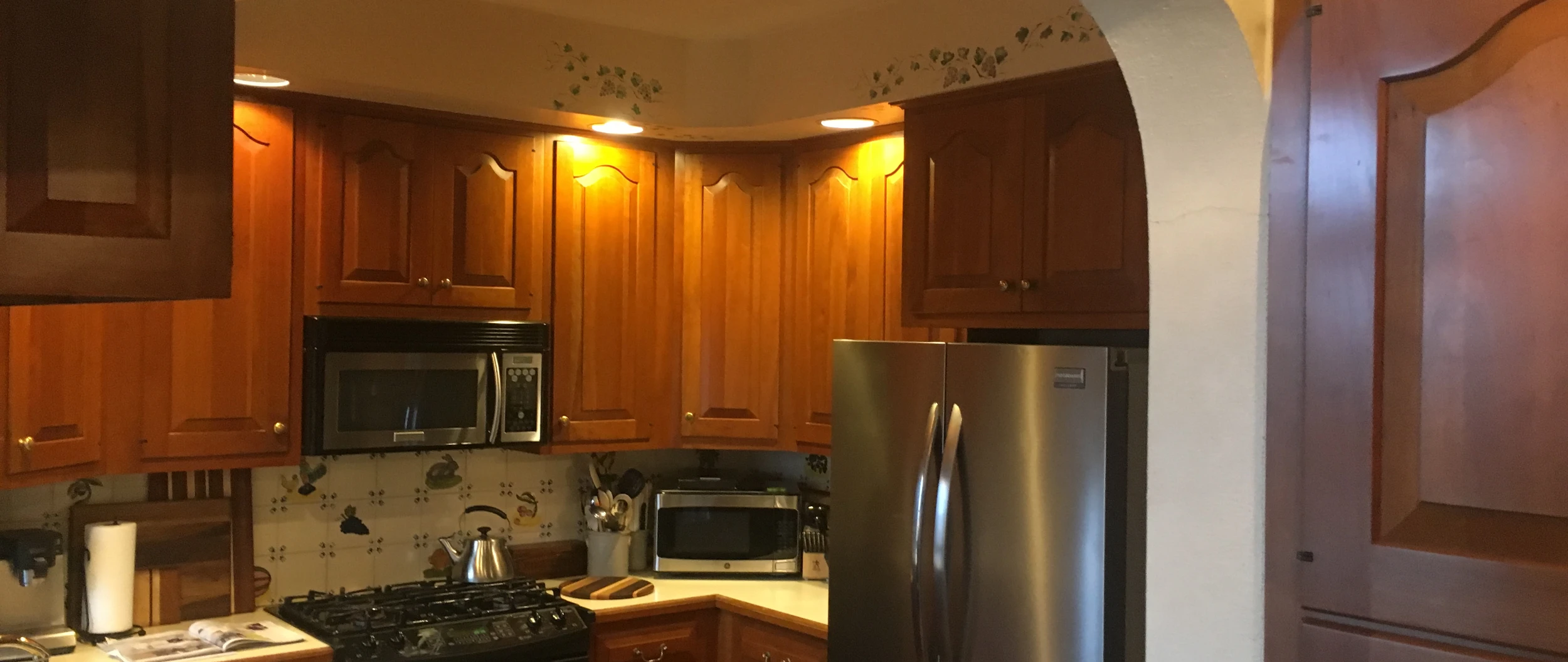 Dated kitchen before blue transformation in Trucksville, PA