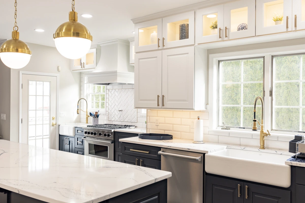 Bright kitchen remodel with Oyster White cabinetry in Dunmore, PA