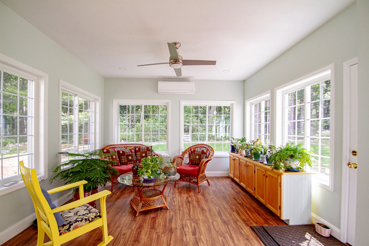 Four-season sunroom addition in Moosic, PA by Perez DBR