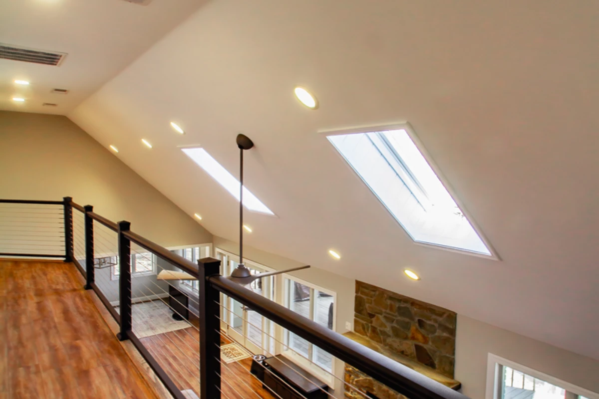 LVT flooring throughout a remodeled Lake Ariel, PA lake house