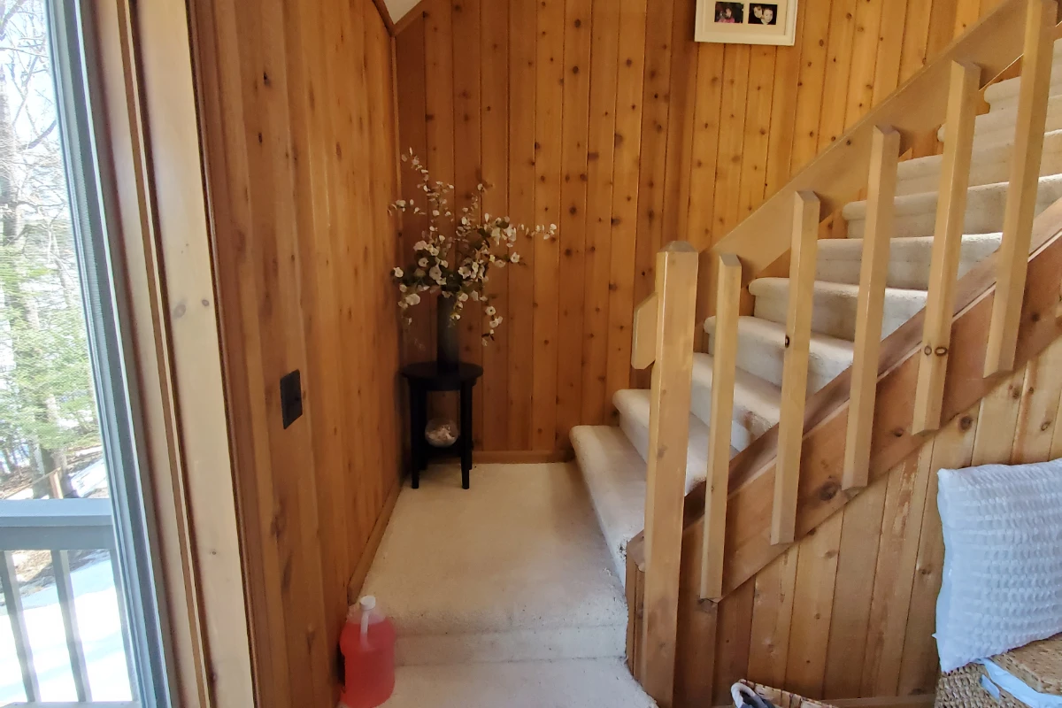 Unfinished basement before conversion in Lake Ariel, PA