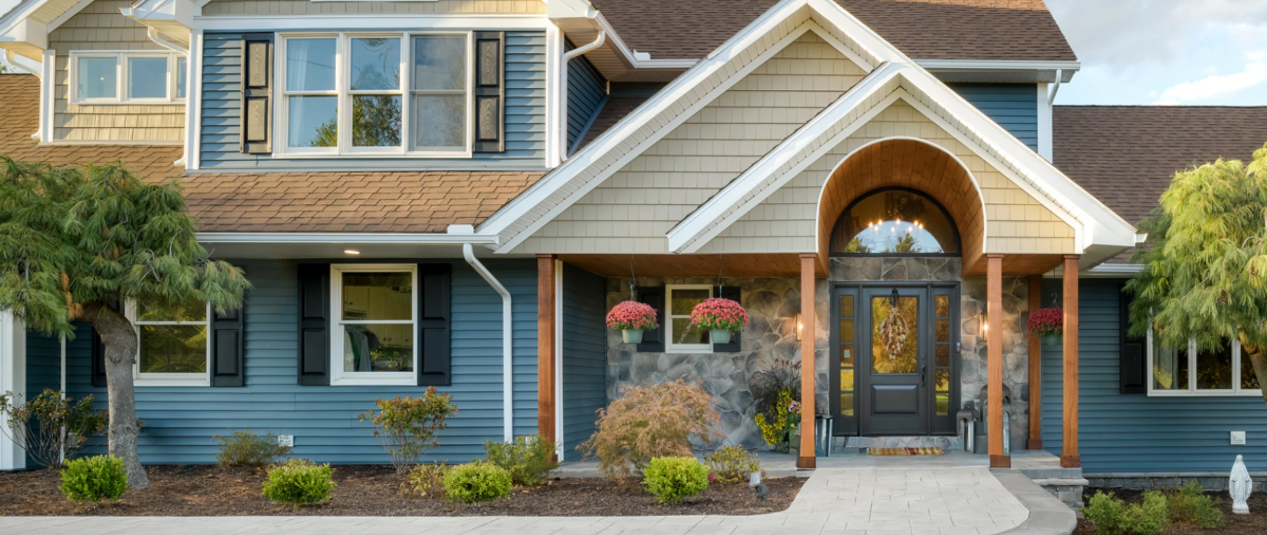North Carolina-inspired exterior remodel in Harding, PA