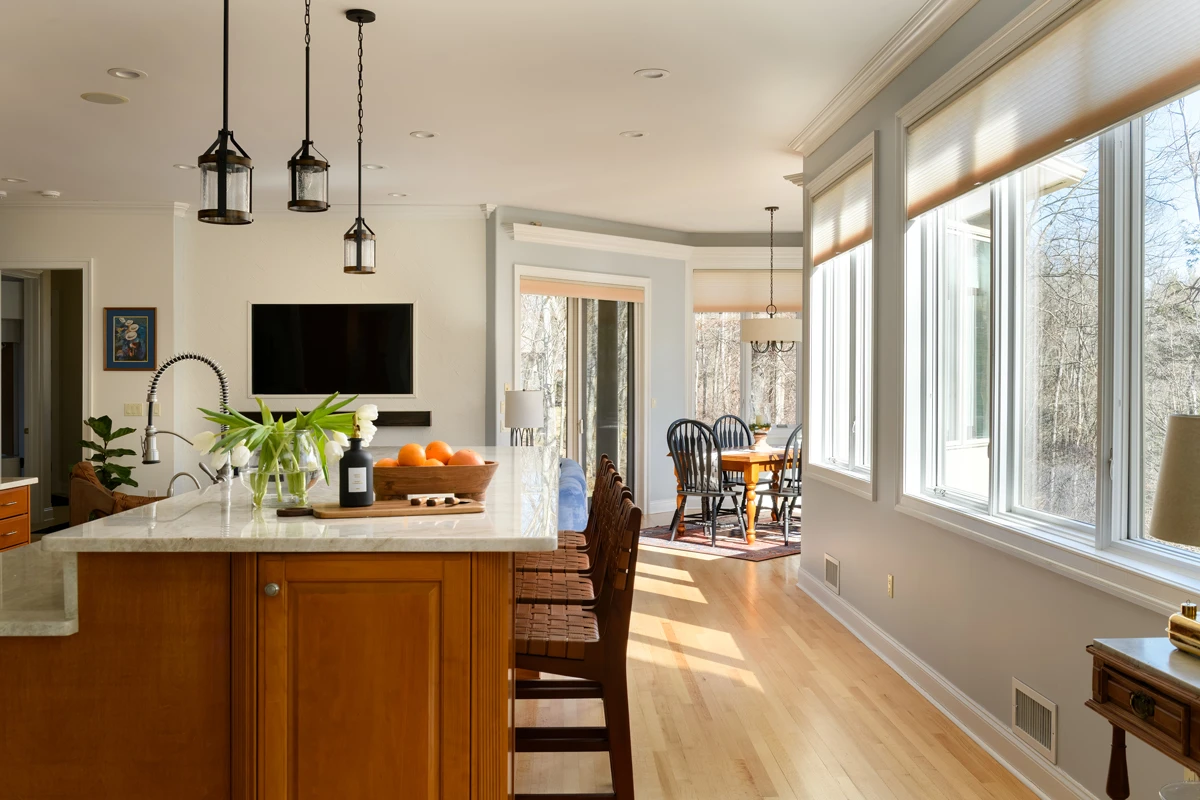 Custom white millwork in a Clarks Summit, PA kitchen remodel