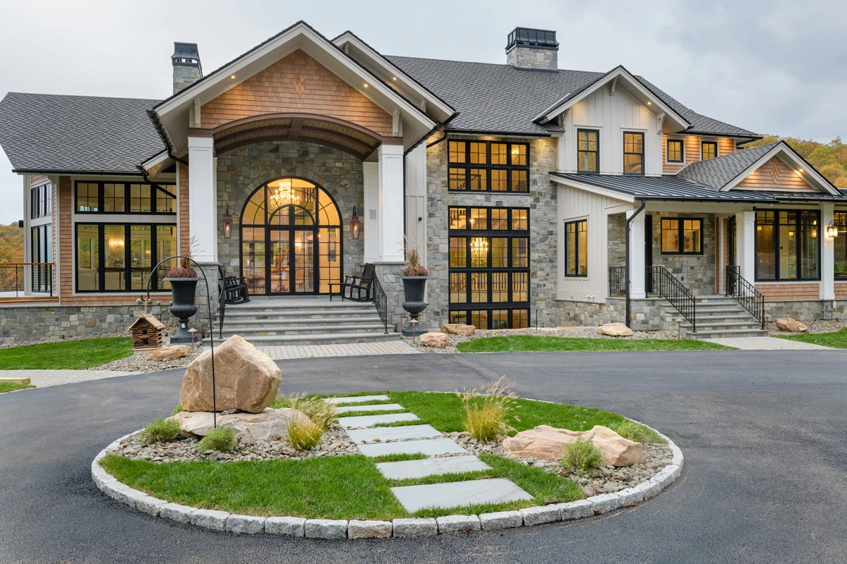 DSC_3657-Edit-resized Layered stonework and board-and-batten siding on a Newton Ransom, PA custom home