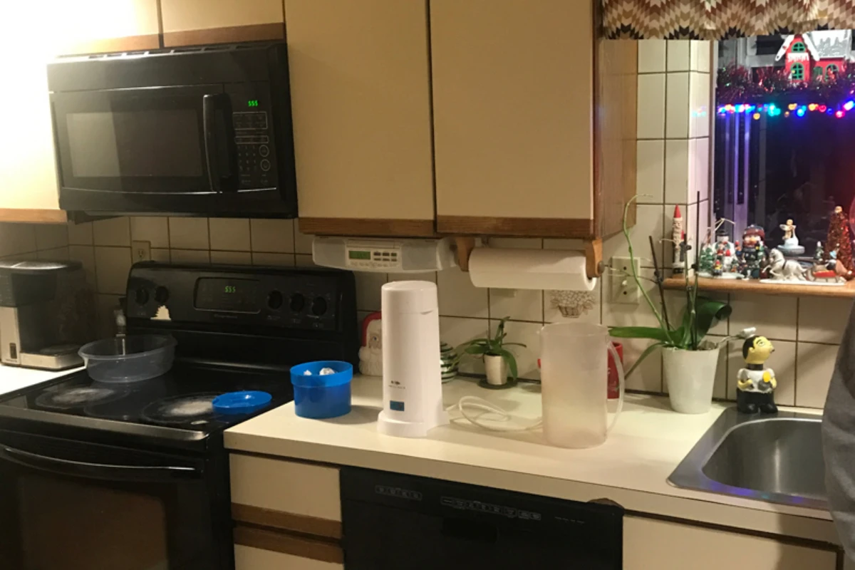 Closed kitchen layout before expansion in South Abington Township, PA