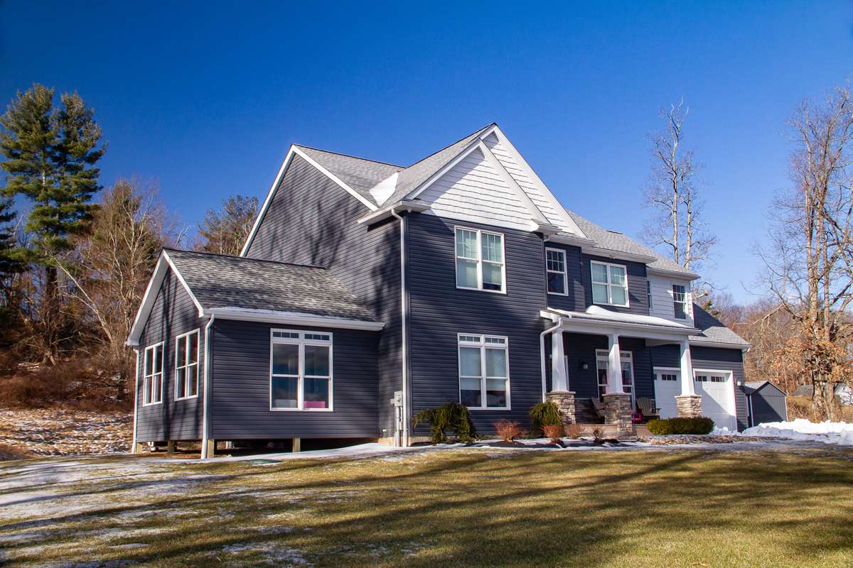 Addition exterior with Ovation Dutch Lap siding in Dallas, PA