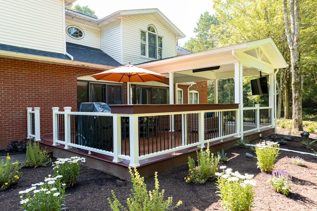 Covered deck and open entertaining area in Clarks Summit, PA
