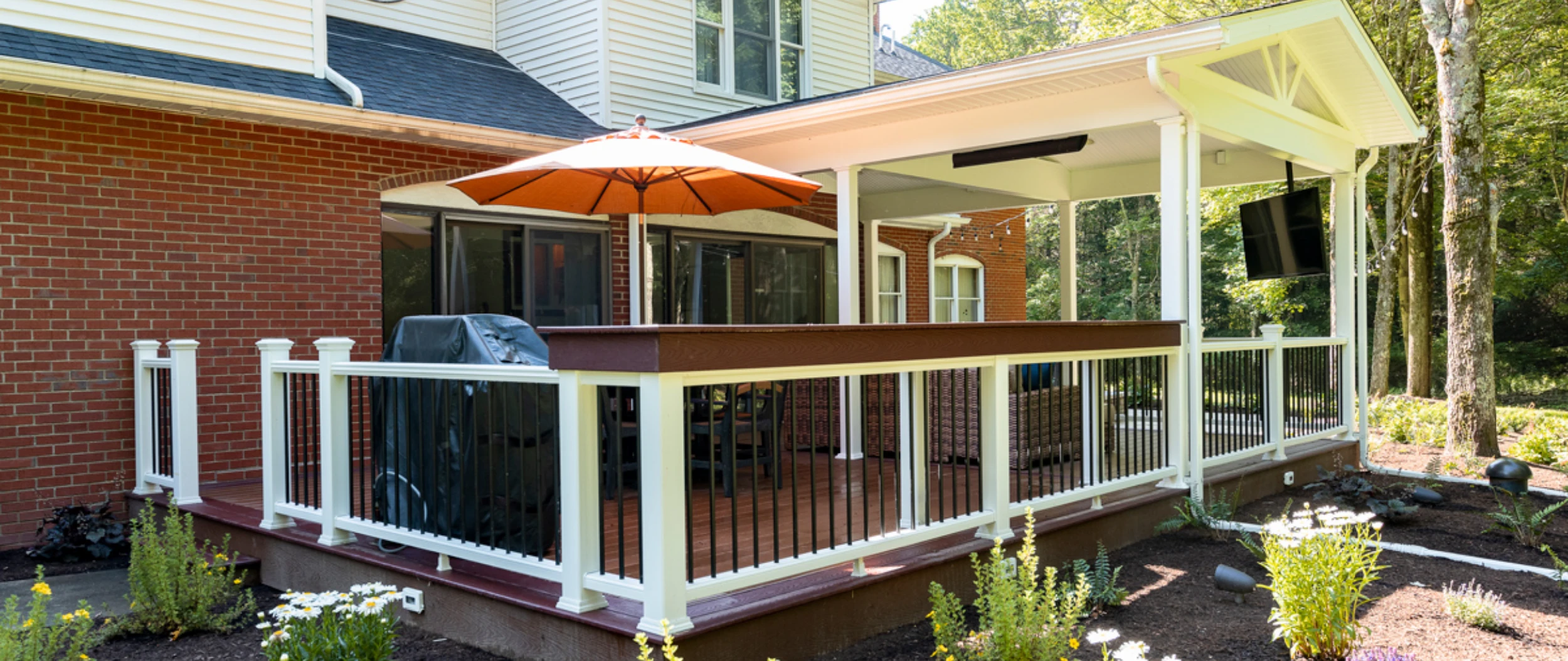 Multi-zone deck and patio outdoor living space in Clarks Summit, PA