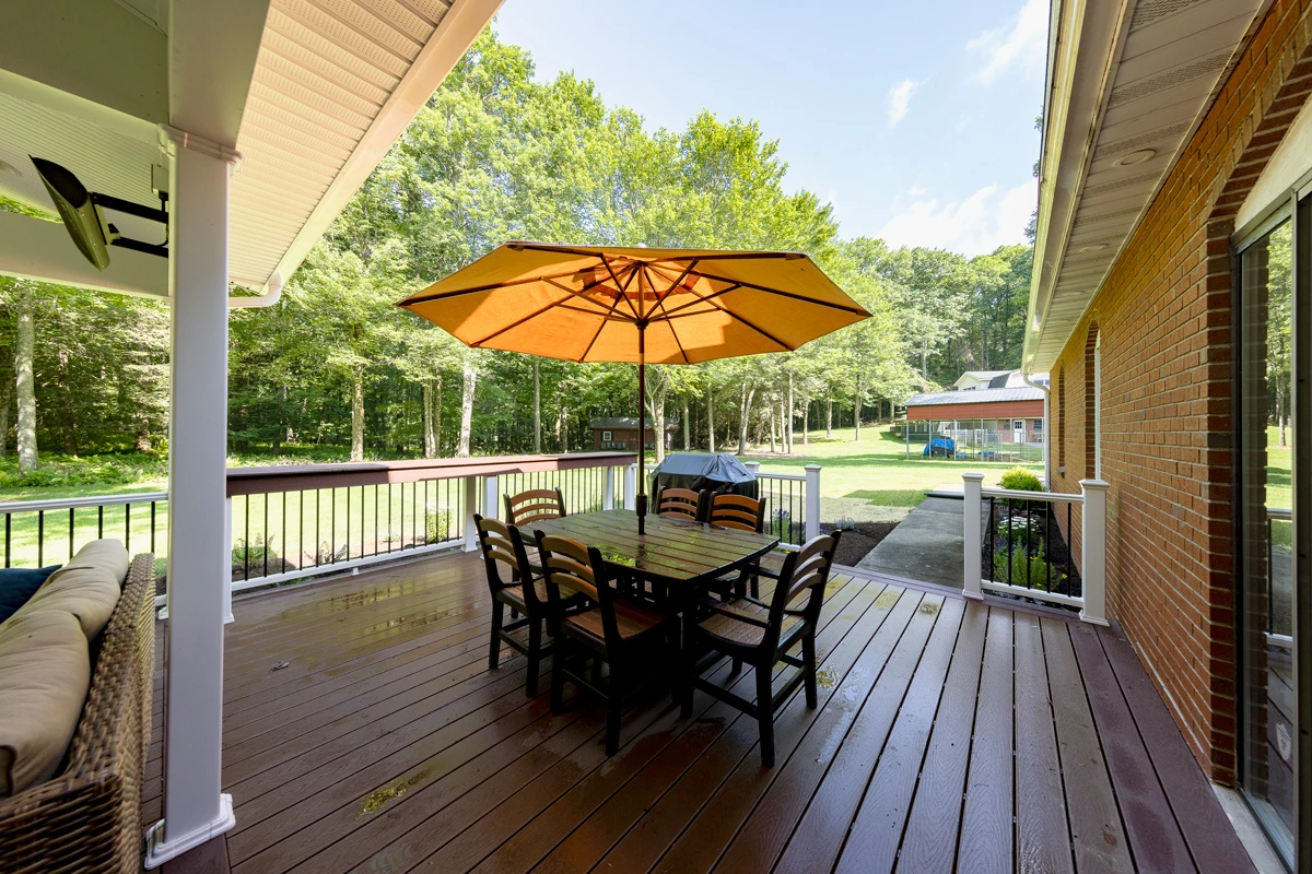 Trex Transcend railing on a Clarks Summit, PA custom deck