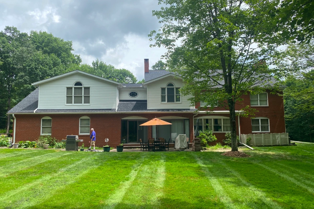 Clarks Summit, PA backyard before deck construction