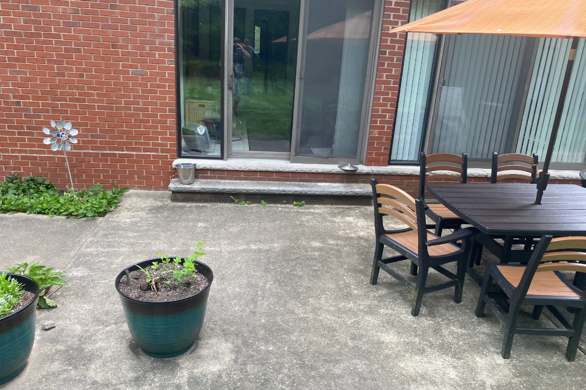 Backyard before outdoor living transformation in Clarks Summit, PA