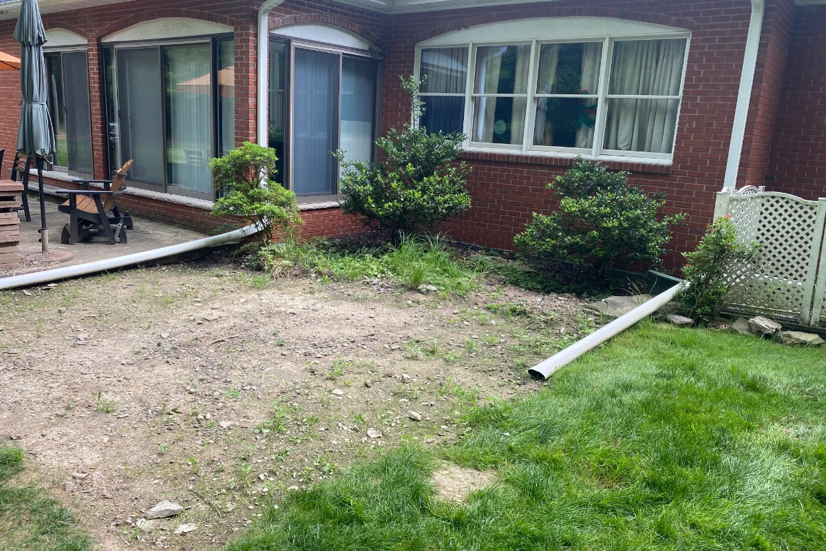 Before photo of Clarks Summit, PA deck project