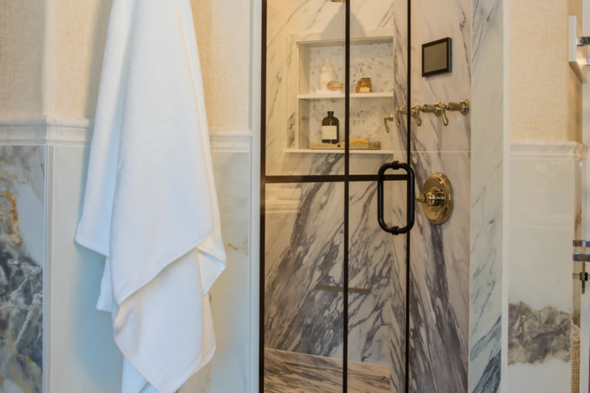 French elegance master bath in Newton Ransom, PA