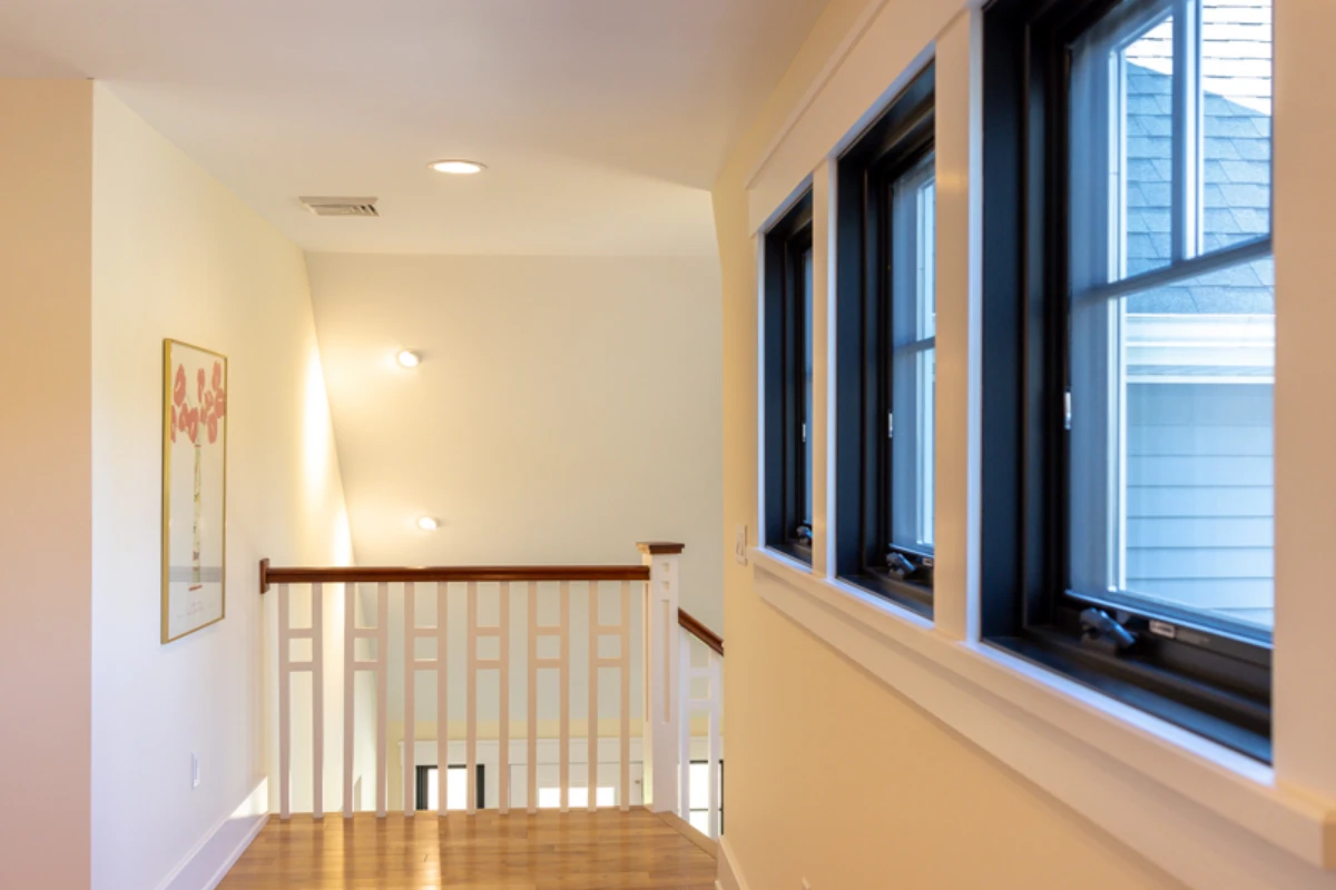 Light-filled main living area in a Waverly, PA custom build