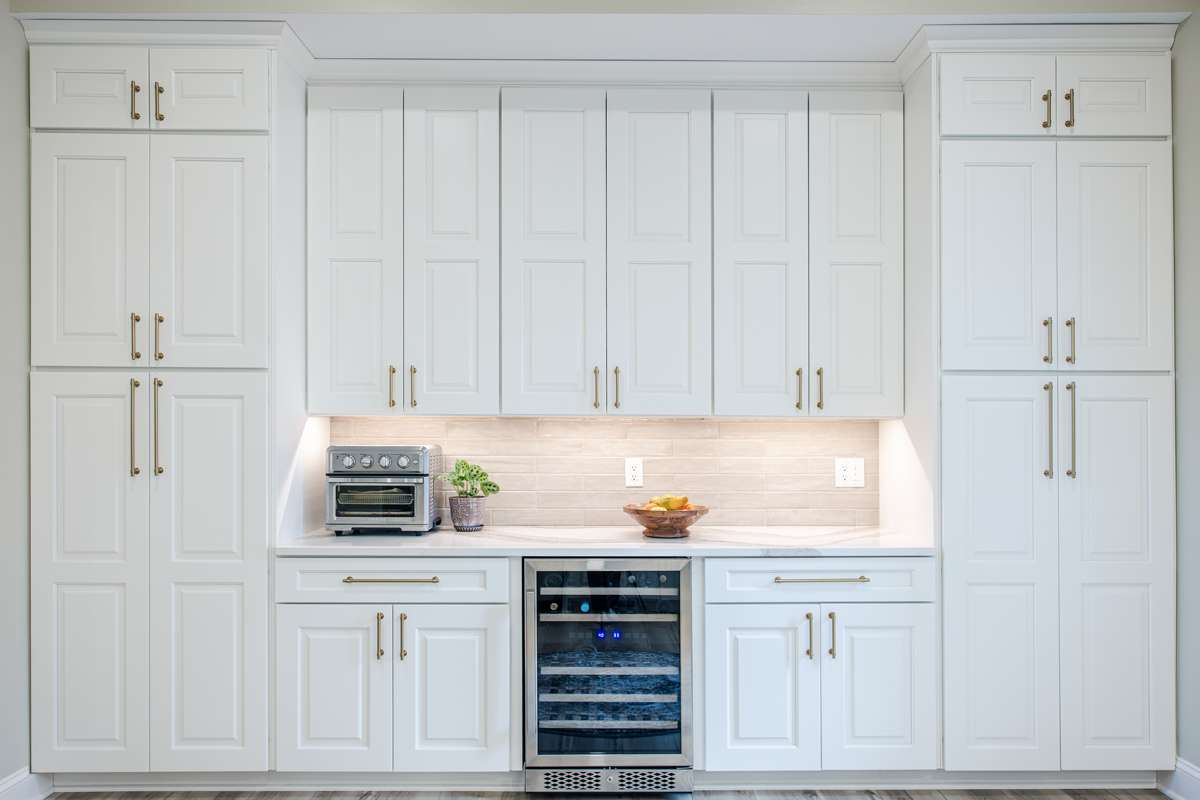 Custom kitchen storage in an expanded Mountain Top, PA remodel