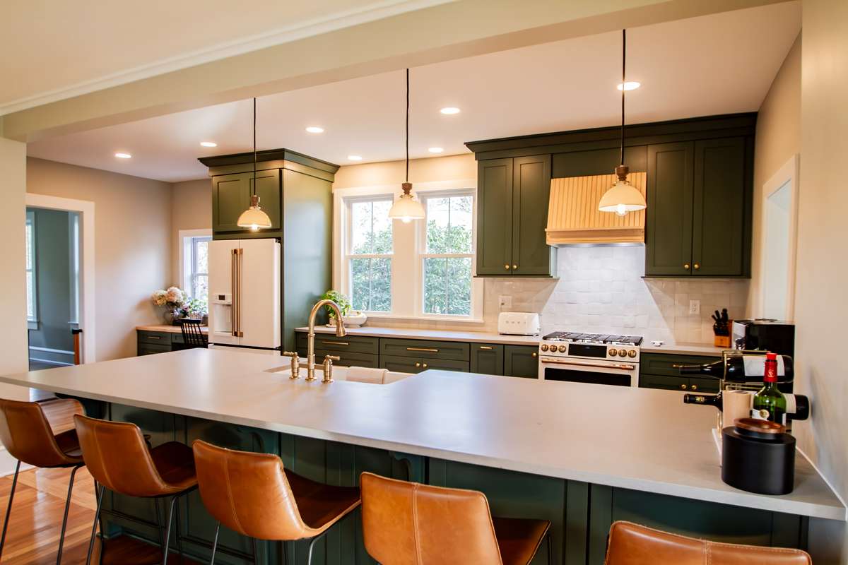 kitchen_remodel_clarks_summit_2_pa_002 Modern traditional kitchen remodel in Clarks Green, PA featuring Top Knobs Honey Bronze hardware